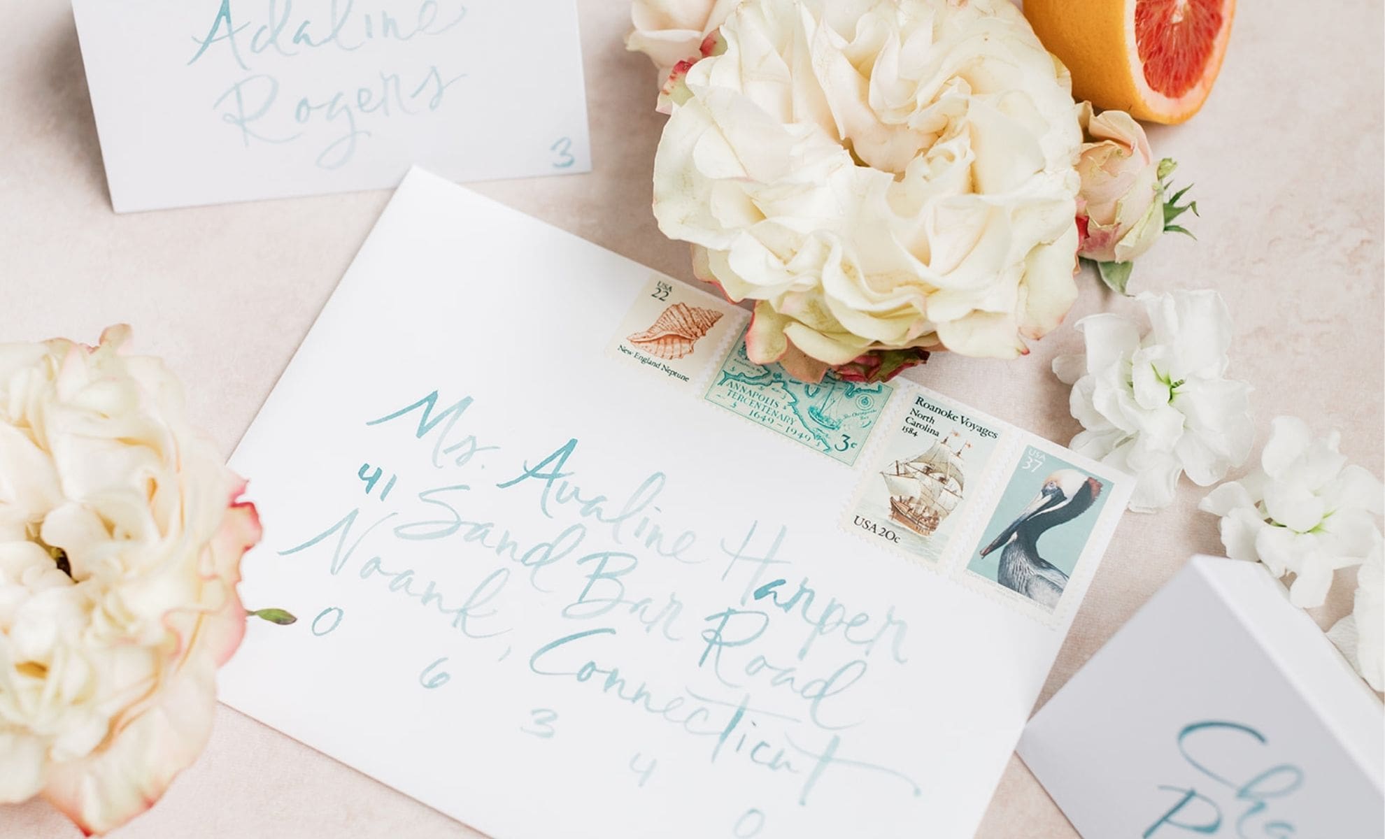 Wedding Invitation Envelope Calligraphy in Connecticut